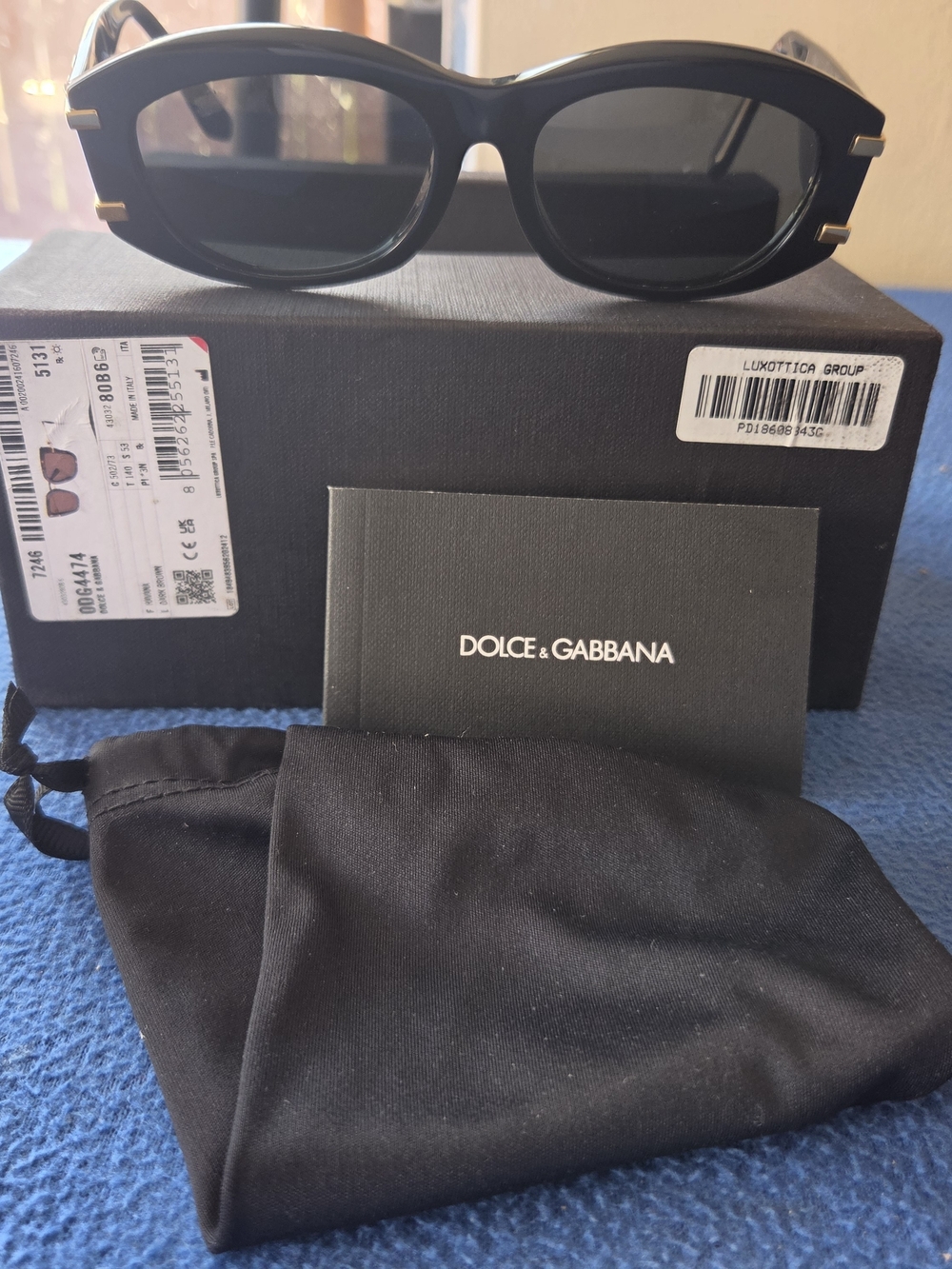 Dolce & Gabbana Women Black Sunglasses β Classic Oval Frame